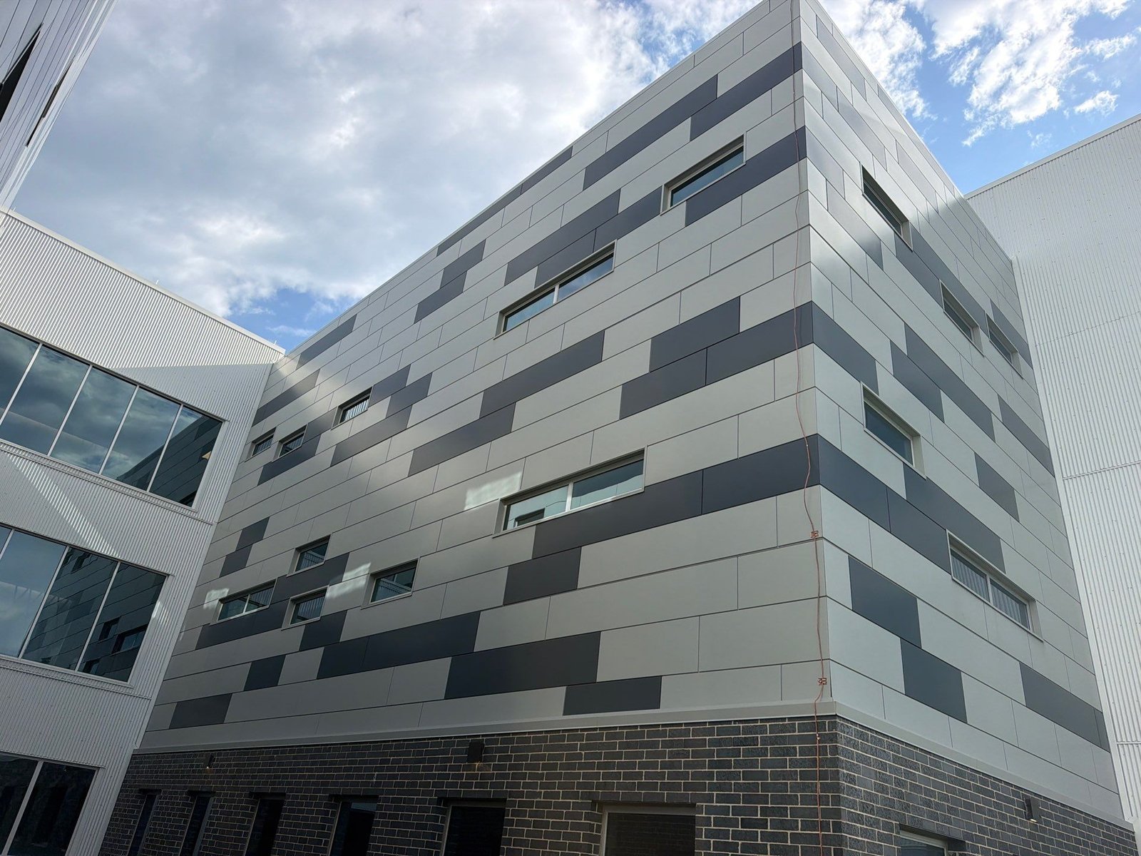 North High School Addition exterior panel composition