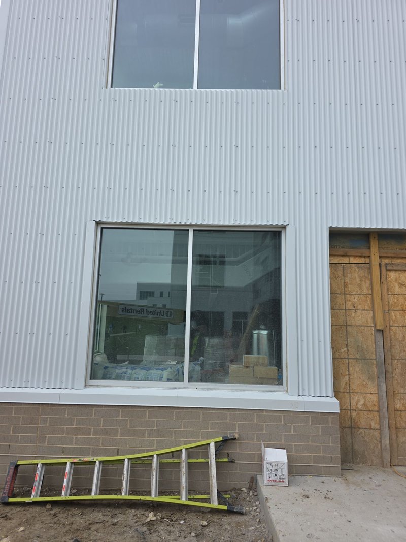 North High School Addition — Exterior panel and window detail