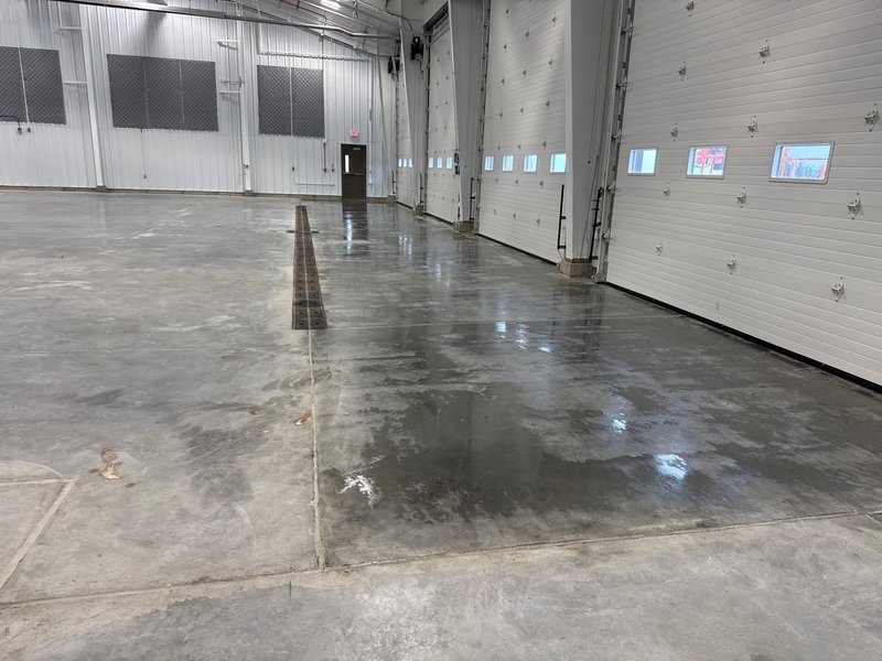 NDOT Seward Maintenance Building — Interior slab finish