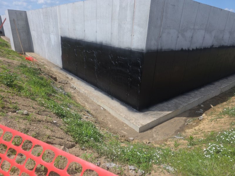 Shenandoah WWTP — Foundation wall and corner